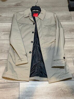 Zara Man Beige Coat M Button Front